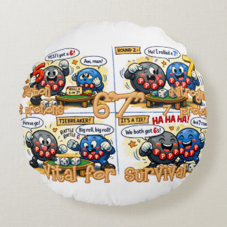 6’7” Vital for Survival Chemistry Elements   Round Rundes Kissen