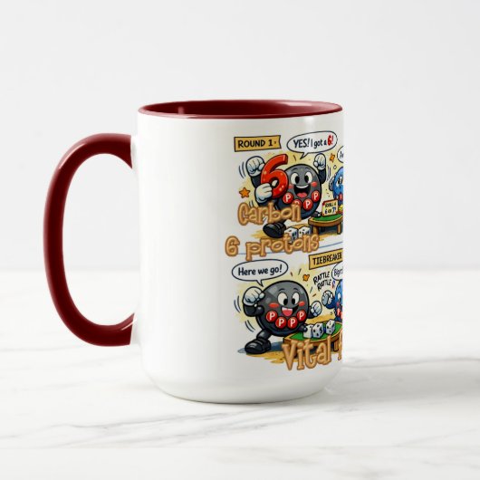 6’7” Vital für das Überleben Chemie-Elemente Tasse (Links)