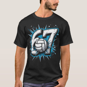 6 7 Volleyball Meme Power Sports Humor T-Shirt