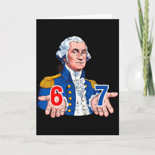 6 7 Washington Lustig 67 Kostüm Meme Sechs Sieben Karte