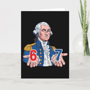 6 7 Washington Lustiges 67 Kostüm Meme Six Seven K Karte
