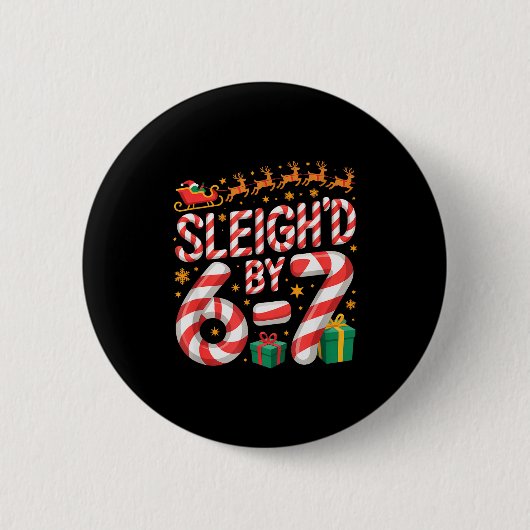 6-7 Weihnachten hässlicher Pullover Sechs Sieben X Button (Vorderseite)