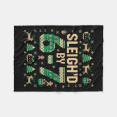 6-7 Weihnachten hässlicher Pullover sechs sieben X Fleecedecke (Vorderseite (Horizontal))