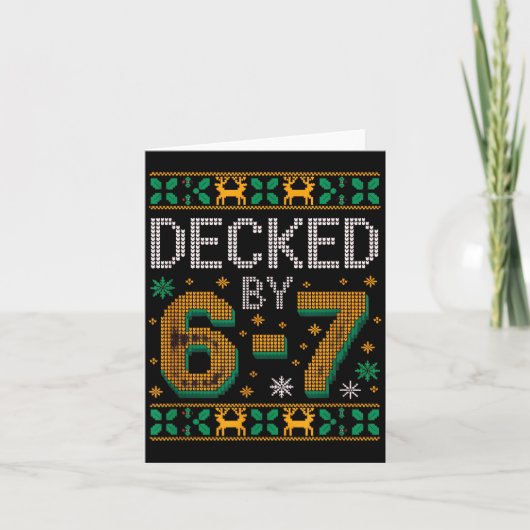 6-7 Weihnachten hässlicher Pullover Sechs Sieben X Karte (Vorderseite)