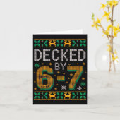 6-7 Weihnachten hässlicher Pullover Sechs Sieben X Karte (Gelbe Blume)