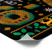 6-7 Weihnachten hässlicher Pullover Sechs Sieben X Poster (Ecke)