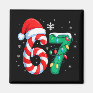 6 7 Weihnachten Lustig Six Seven 67 Meme Männer Fr Magnet