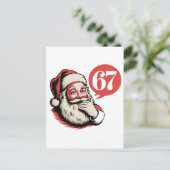 6 7 Weihnachten Sechs Sieben Brainrot Weihnachtsma Einladungspostkarte (Stehend Vorderseite)