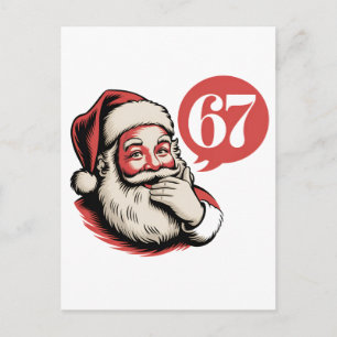 6 7 Weihnachten Sechs Sieben Brainrot Weihnachtsma Postkarte