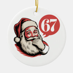 6 7 Weihnachten Six Seven Brainrot Weihnachtsmann Keramik Ornament