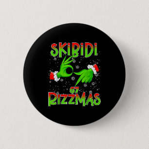 6 7 Weihnachten Skibidi Rizzmas 67 Meme Gen Alpha Button
