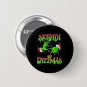 6 7 Weihnachten Skibidi Rizzmas 67 Meme Gen Alpha Button (Vorne & Hinten)