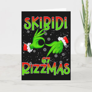 6 7 Weihnachten Skibidi Rizzmas 67 Meme Gen Alpha Karte