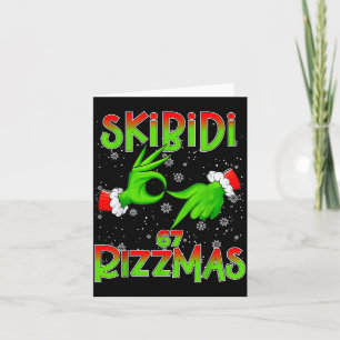 6 7 Weihnachten Skibidi Rizzmas 67 Meme Gen Alpha  Karte