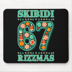 6 7 Weihnachten Skibidi Rizzmas 67 Meme Gen Alpha Mousepad