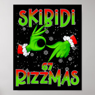 6 7 Weihnachten Skibidi Rizzmas 67 Meme Gen Alpha  Poster