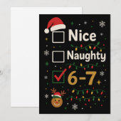6-7 Weihnachten Unartig oder Nett Meme (Vorne/Hinten)