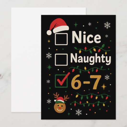 6-7 Weihnachten Unartig oder Nett Meme (Vorne/Hinten)