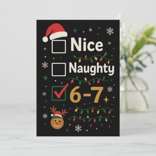 6-7 Weihnachten Unartig oder Nett Meme (Stehend Vorderseite)