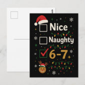 6-7 Weihnachts- Unartig-oder-Netter-Meme  Postkarte (Vorne/Hinten)