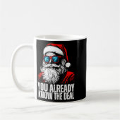 6 7 Weihnachtsmann Gesicht Six Seven Meme Lustig 6 Kaffeetasse (Links)