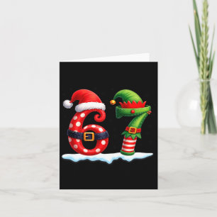 6-7 Weihnachtstruppe Lustig 67 Sechs Sieben Meme W Karte