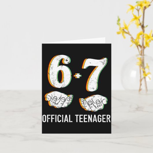 6+7 Year Old Boys Girls Teenager 13th Birthday Fun Karte (Gelbe Blume)