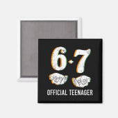 6+7 Year Old Boys Girls Teenager 13th Birthday Fun Magnet (Vorderseite/Rückseite)