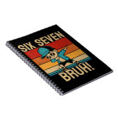 6 7 Zahlen Dabbing Six Seven Bruh Notizblock (Rechte Seite)