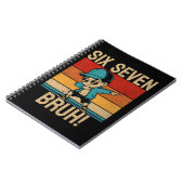 6 7 Zahlen Dabbing Six Seven Bruh Notizblock (Linke Seite)