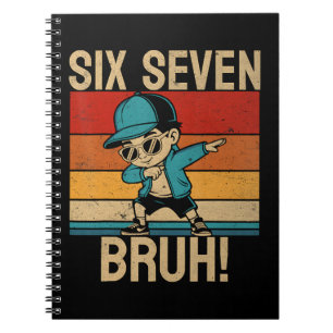 6 7 Zahlen Dabbing Six Seven Bruh Notizblock