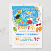 6. Abschluss Pool Party - Junge Einladung (Vorderseite)