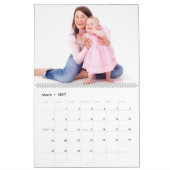 6 Abschnitte Foto Minimalistische graue Rahmen Kalender (Mär 2027)