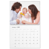 6 Abschnitte Foto Minimalistische graue Rahmen Kalender (Jan 2027)