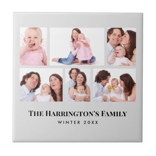 6 Abschnitte Minimalistische graue Rahmen für das  Fliese (Vorderseite)