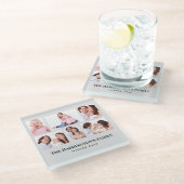 6 Abschnitte Minimalistische graue Rahmen für das Glasuntersetzer (Schrägansicht)