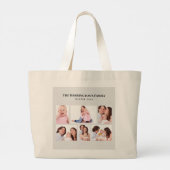 6 Abschnitte Minimalistische graue Rahmen für das  Jumbo Stoffbeutel (Rückseite)