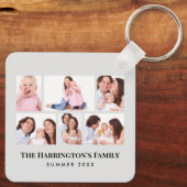 6 Abschnitte Minimalistische graue Rahmen für das  Schlüsselanhänger (Rückseite)