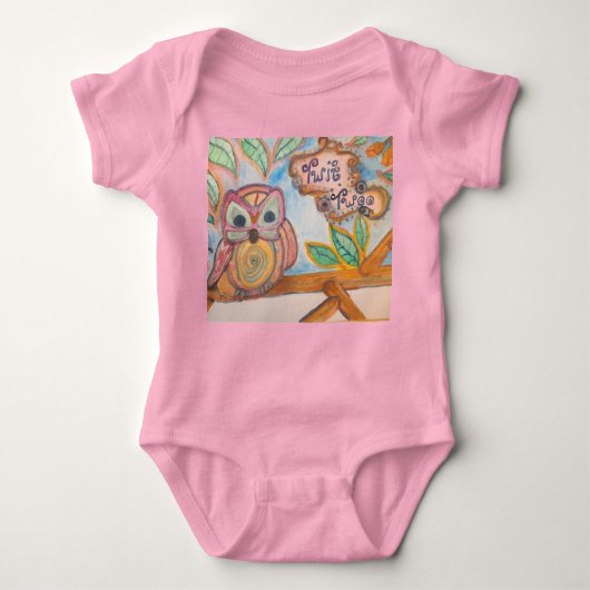 6. Baby Girl Twit Twoo Owl Bodysuit Baby Strampler (Vorderseite)