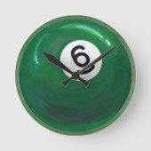 6 Ball Runde Wanduhr (Vorderseite)