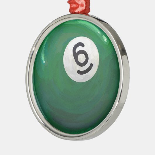 6 Ball Silbernes Ornament (Links)