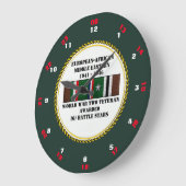 6 BATTLE STARS VETERAN DES Zweiten Weltkriegs Große Wanduhr (Winkel)