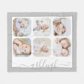 6 benutzerdefinierte Farbe des Skriptnamens für Fo Fleecedecke (Vorderseite (Horizontal))