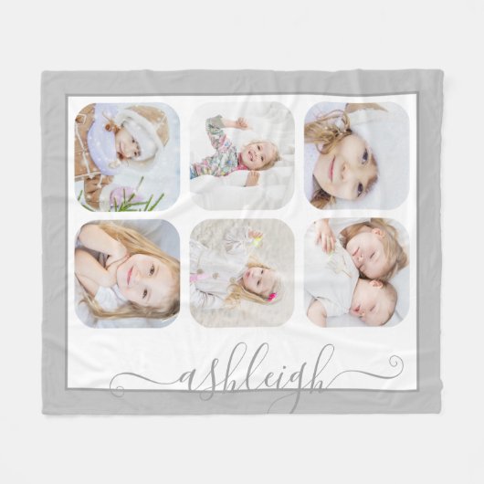 6 benutzerdefinierte Farbe des Skriptnamens für Fo Fleecedecke (Vorderseite (Horizontal))