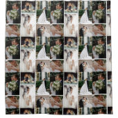 6 Benutzerdefinierte Foto Collage Favoriten Moment Duschvorhang (Vorderseite)