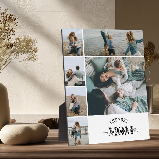 6 Benutzerdefinierte Fotocollage Beste Mutter über Fotoplatte