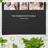 6 Bereiche Benutzerdefinierte schwarze Rahmen für Geschirrtuch (Gefaltet)