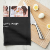 6 Bereiche Benutzerdefinierte schwarze Rahmen für Geschirrtuch (Viertel Falte)