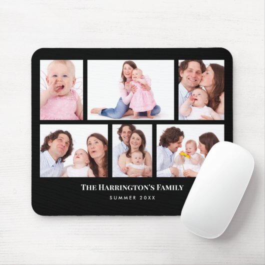 6 Bereiche Benutzerdefinierte schwarze Rahmen für  Mousepad (Mit Mouse)