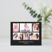 6 Bereiche Benutzerdefinierte schwarze Rahmen für Postkarte (Stehend Vorderseite)